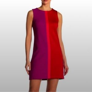 NWT Betsey Johnson Womens Scuba Colorblock Mini Dress, Pink, Size 0